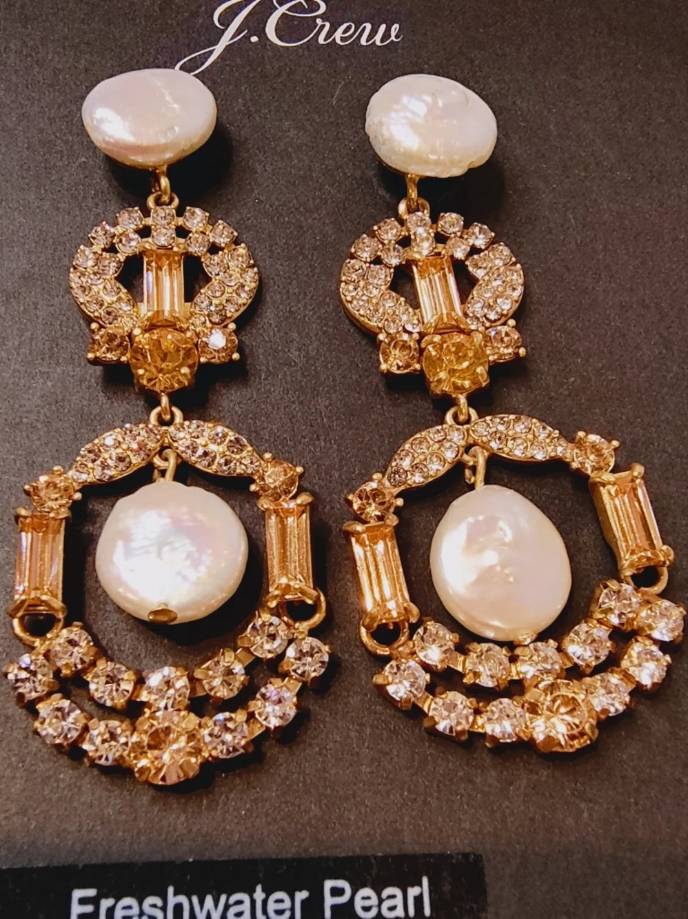 NWT J. Crew Freshwater Pearl Drop Earrings - Picture 3 of 11